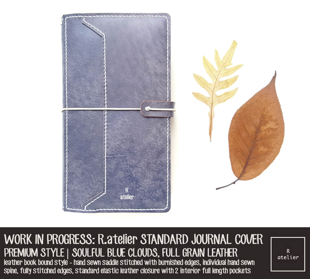 WORK IN PROGRESS: R.atelier Soulful Blue Clouds TN Premium Leather Notebook Cover