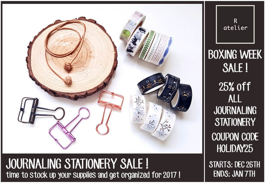 R.atelier Boxing Week Journaling Stationery Sale!