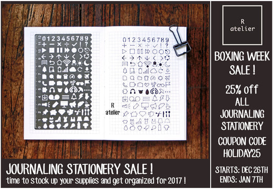 R.atelier Boxing Week Journaling Stationery Sale!