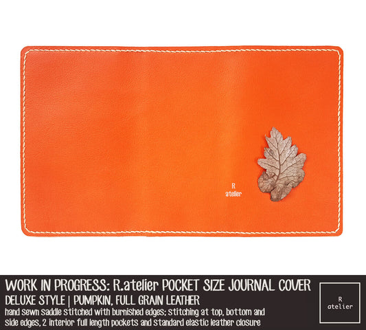 Work In Progress: R.atelier Pumpkin Pocket Size Deluxe Leather Notebook Cover