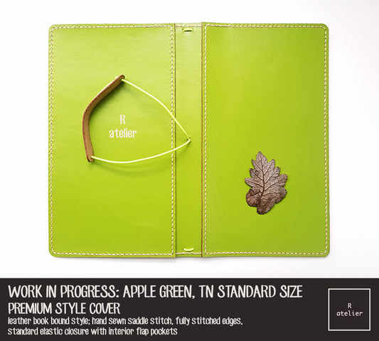 WORK IN PROGRESS: R.atelier Apple Green TN Standard Size Premium Style Leather Cover