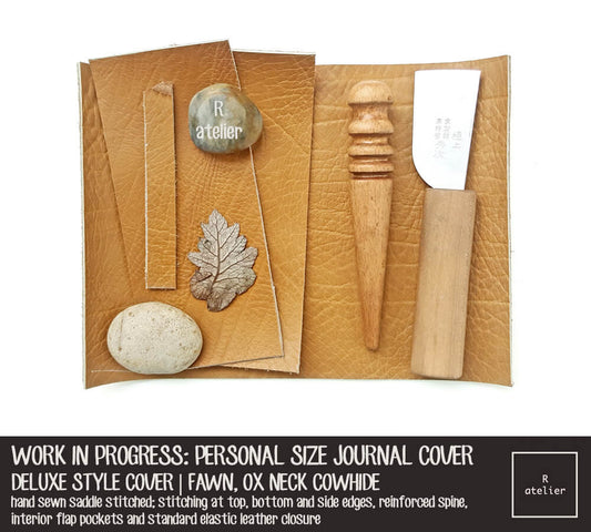 WORK IN PROGRESS: R.atelier Fawn Personal Size Leather Notebook Cover