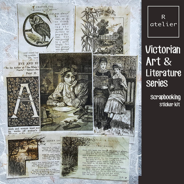 Victorian Art & Literature Ephemera Junk Journal Scrapbooking Box