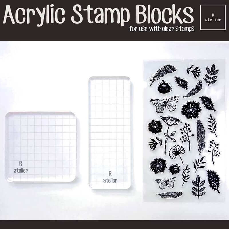 Scrapbooking Acrylic Stamping Blocks for Clear Stamps