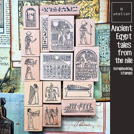 Ancient Egypt Archaeology Scrapbooking Wooden Stamps