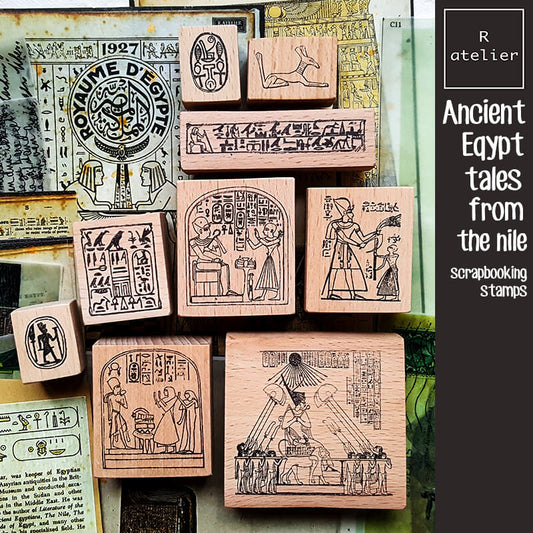 Ancient Egypt Archaeology Scrapbooking Wooden Stamps