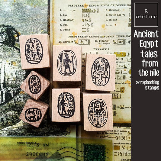 Ancient Egypt Archaeology Scrapbooking Wooden Stamps