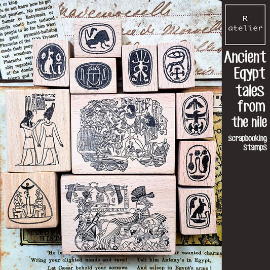 Ancient Egypt Tutankhamun Archaeology Scrapbooking Wooden Stamps