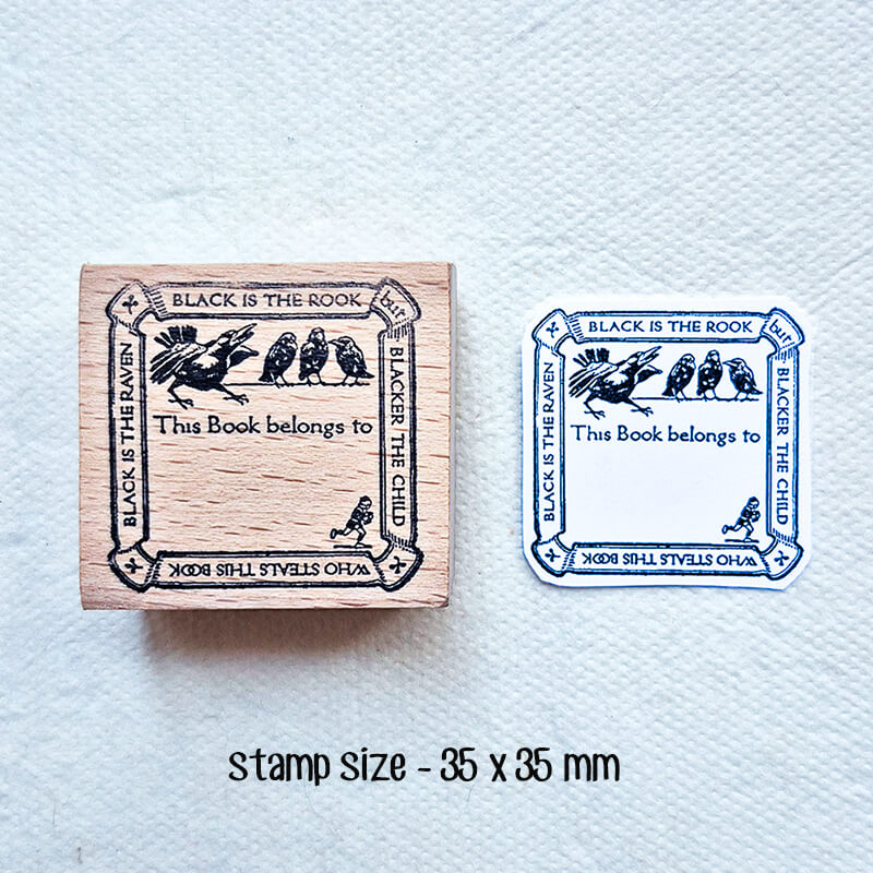 Bookplate Ex Libris Library Book Lovers Scrapbooking Wooden Stamp