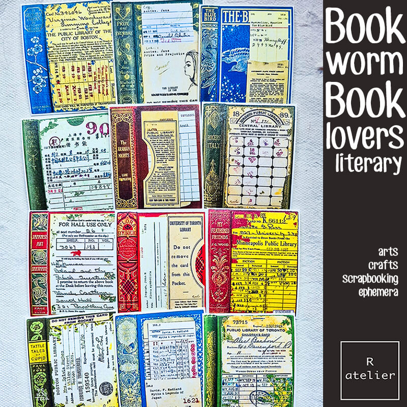 Bookworm Literary Book Lovers Junk Journal Scrapbooking Craft Box