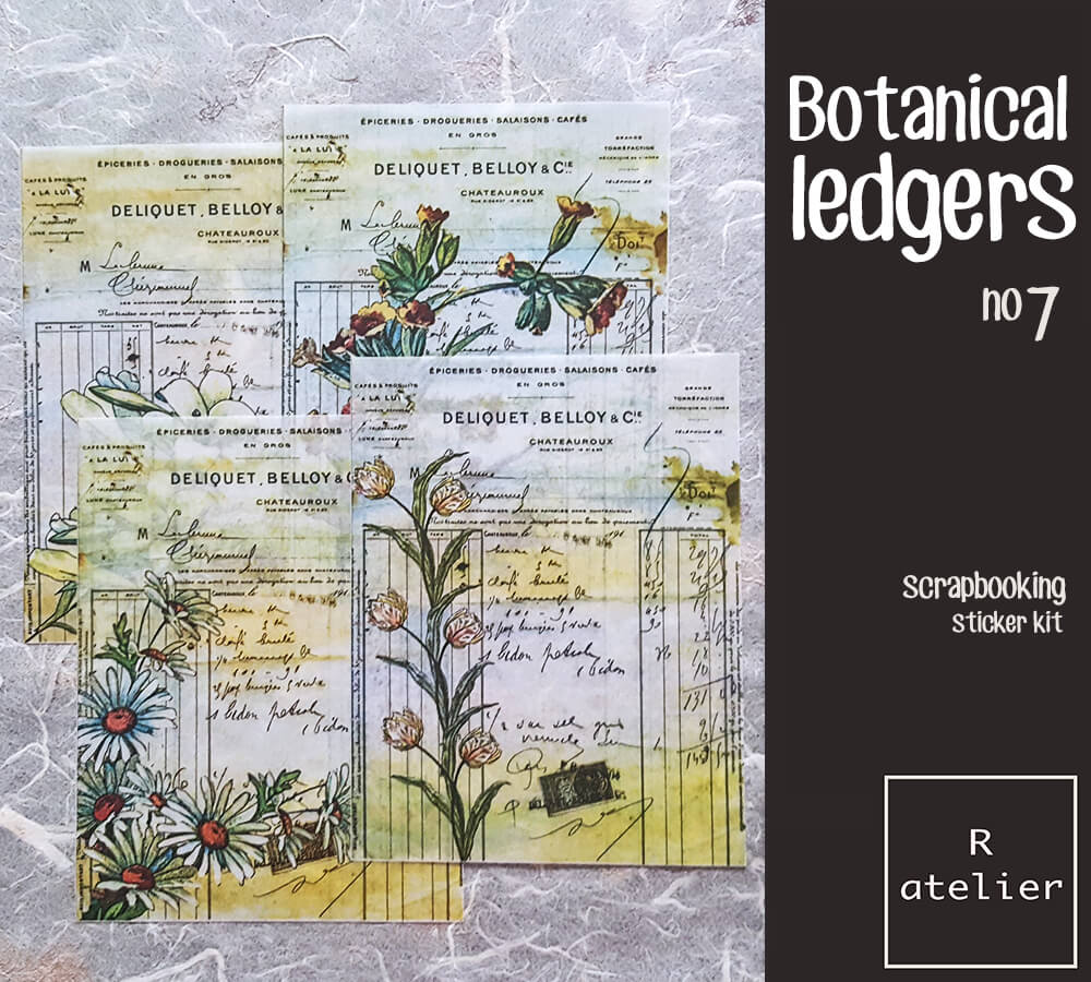 Botanical Ledgers | Scrapbooking Washi Stickers