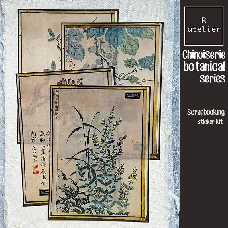 Chinoiserie Botanical Series | Scrapbooking Washi Stickers