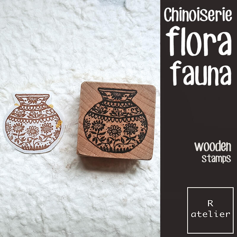 Chinoiserie Flora & Fauna Series Scrapbooking Stamps