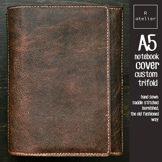 R.atelier A5 Trifold TN Leather Notebook Folio Cover
