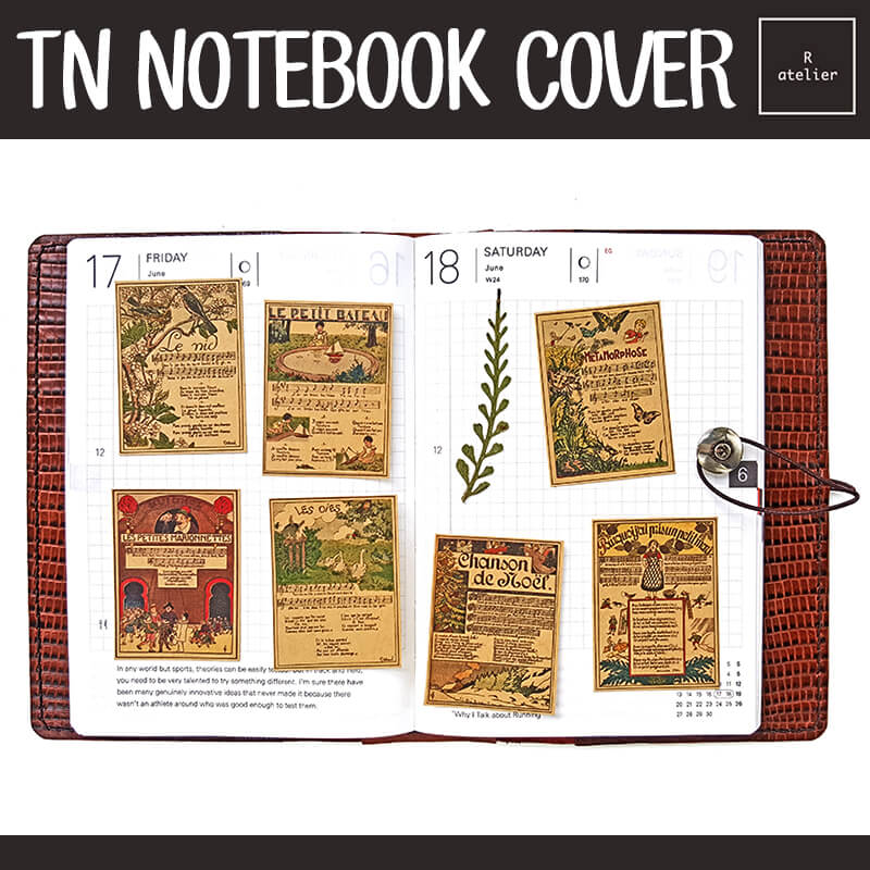 R.atelier A6 TN Leather Notebook Journal Cover Folio