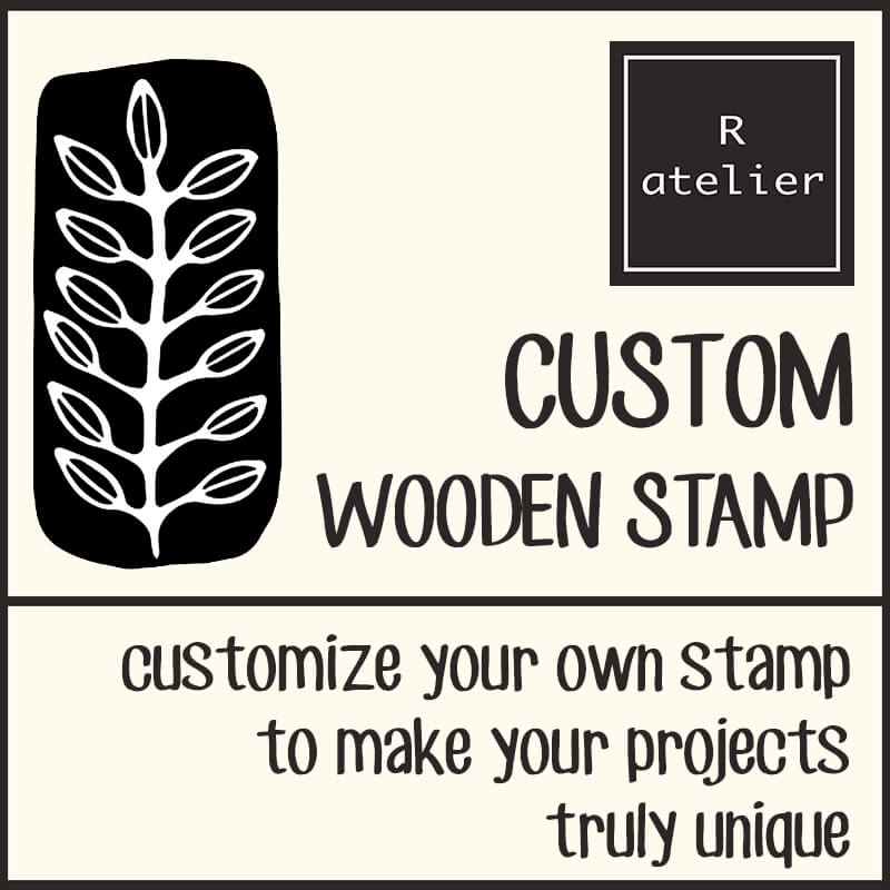 Custom Customize Wooden Stamp Scrapbooking Supplies
