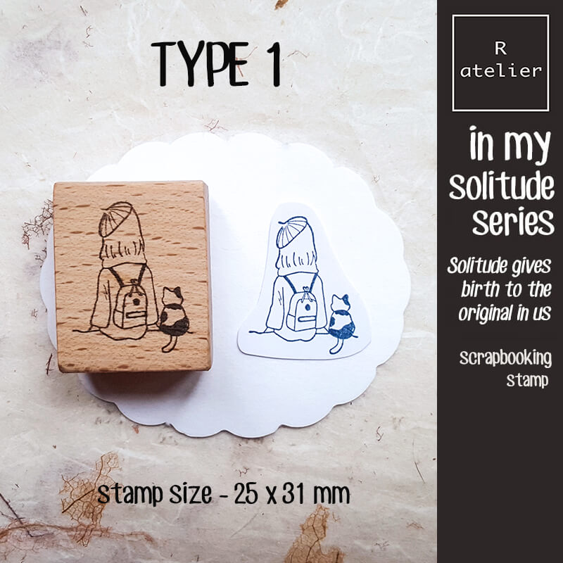 Me Time Self-Care Scrapbooking Wooden Stamp