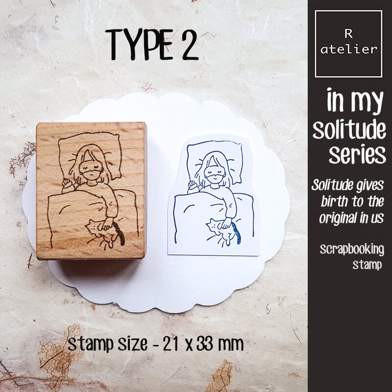 Me Time Self-Care Scrapbooking Wooden Stamp
