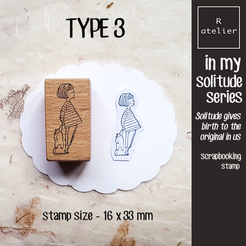 In My Solitude Series Junk Journal Scrapbooking Wooden Stamp