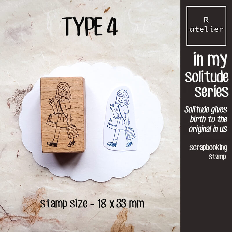 In My Solitude Series Junk Journal Scrapbooking Wooden Stamp