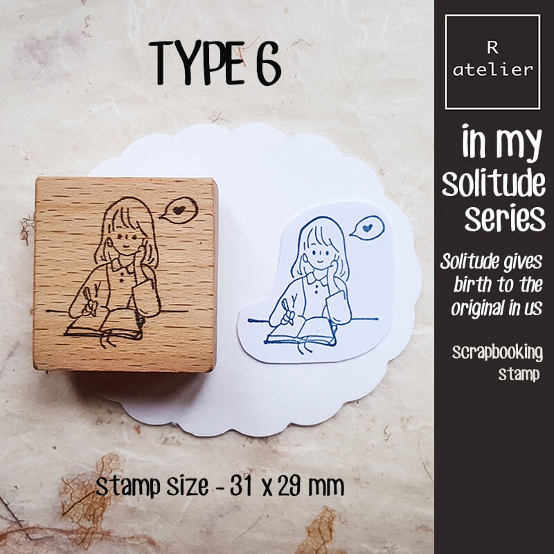 Me Time Self-Care Scrapbooking Wooden Stamp