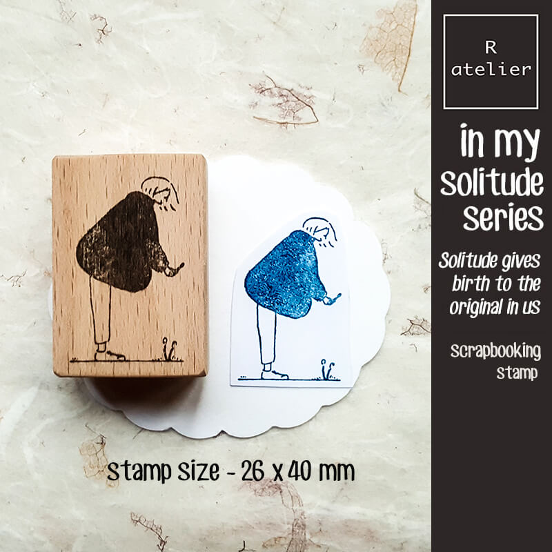 In My Solitude Series Junk Journal Scrapbooking Wooden Stamp