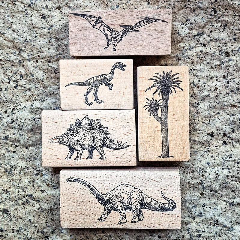 Dinosaurs Jurassic World Natural History Scrapbooking Wooden Stamp