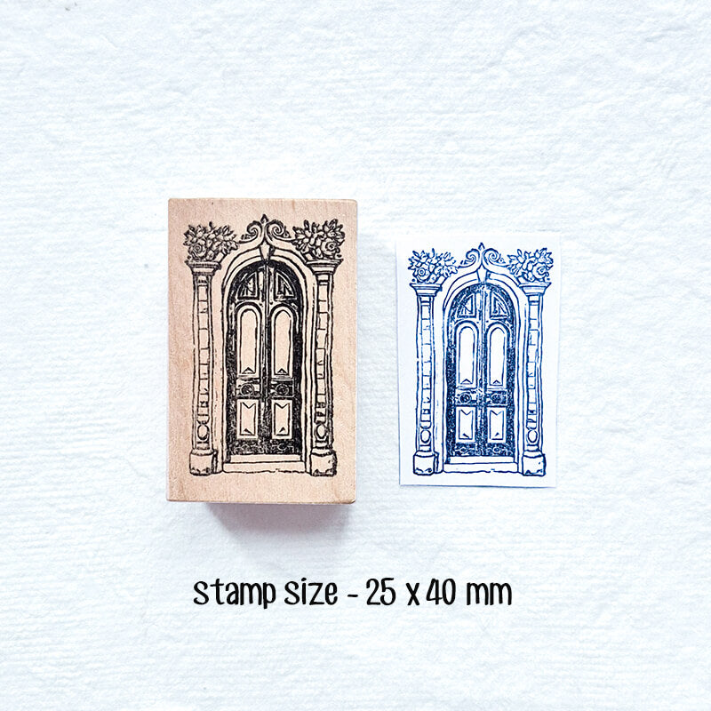 Brownstone Townhouse Doorways Architecture Scrapbooking Wooden Stamp