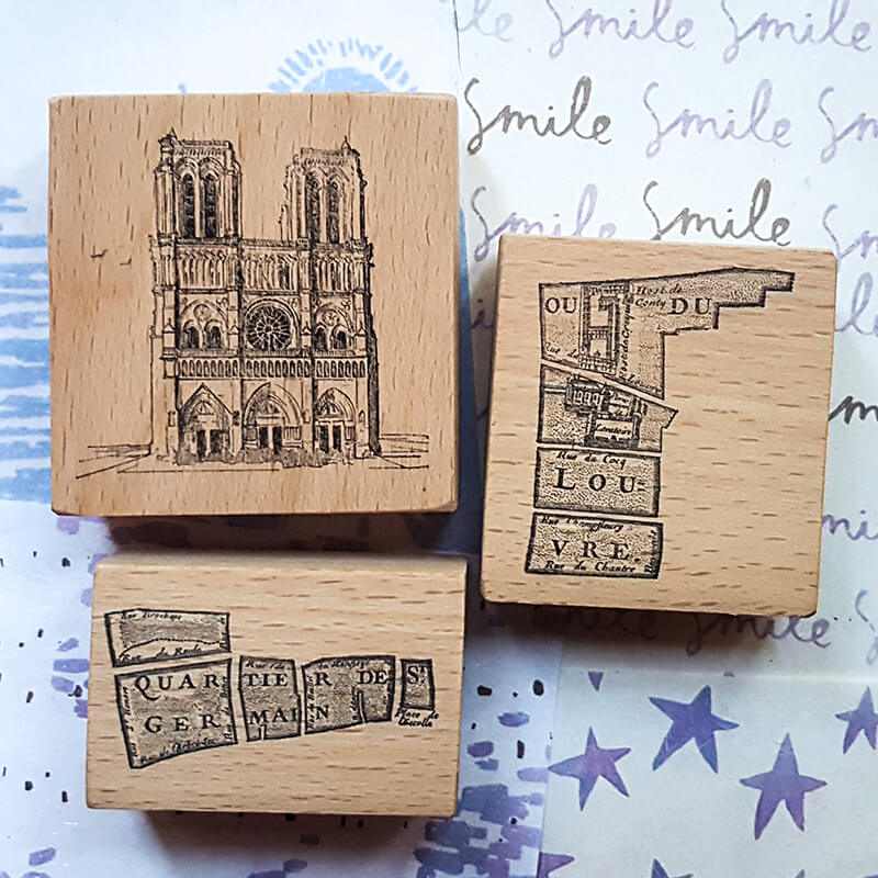 Drawn to Paris Scrapbooking Wooden Stamps