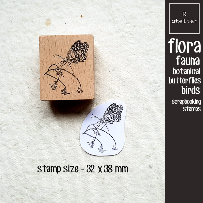 Flora Fauna Butterflies Birds Scrapbooking Wooden Stamps