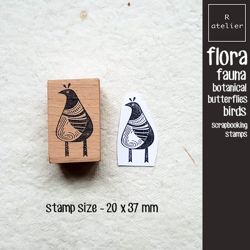 Flora Fauna Butterflies Birds Scrapbooking Wooden Stamps