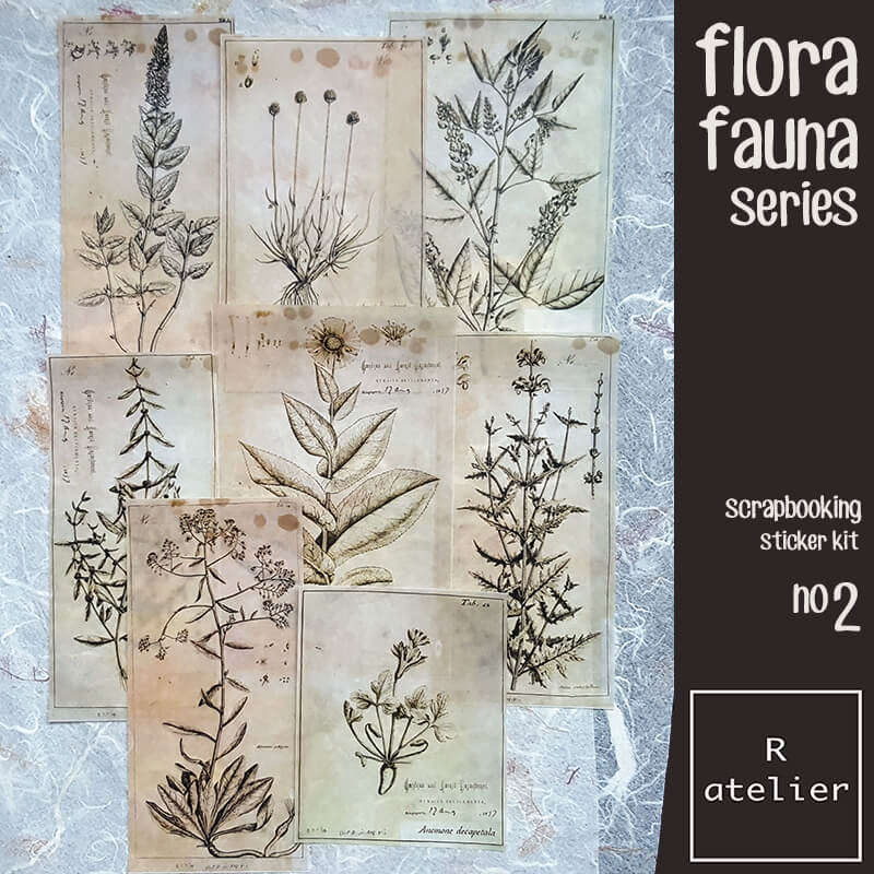 Flora Fauna Botanical Series | Scrapbooking Washi Stickers