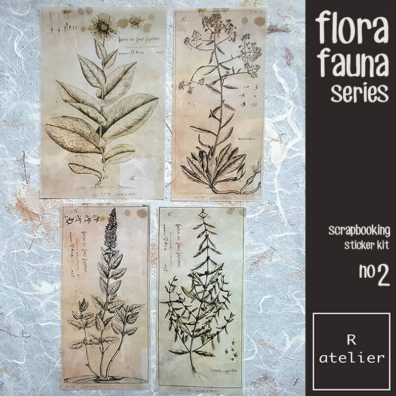 Flora Fauna Botanical Series | Scrapbooking Washi Stickers