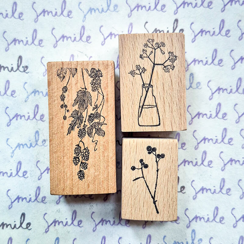 Flower Bouquet Floral Arrangement Scrapbooking Wooden Stamp