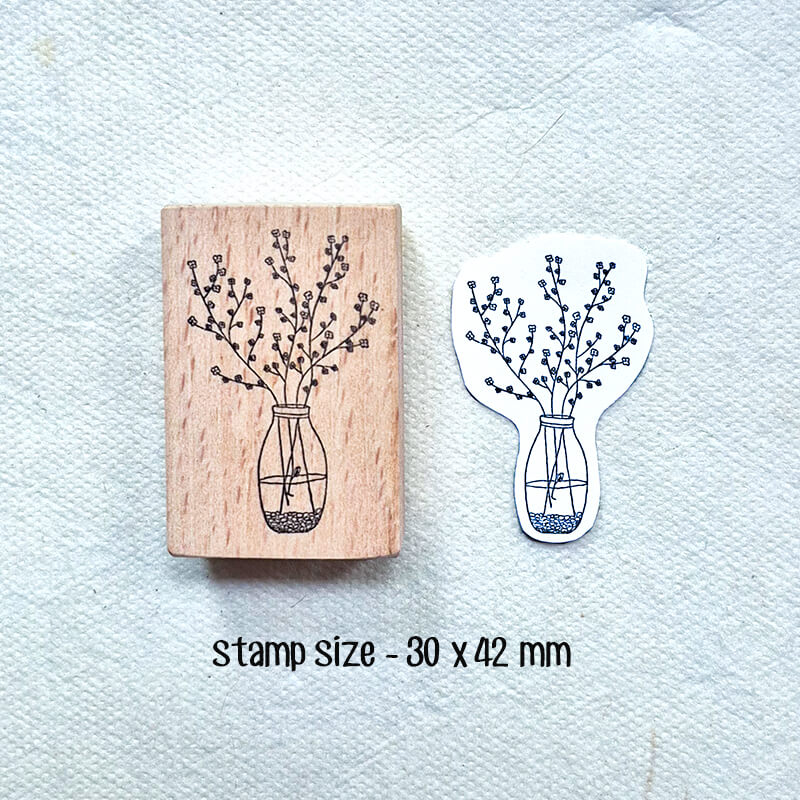 Flower Bouquet Floral Arrangement Scrapbooking Wooden Stamp