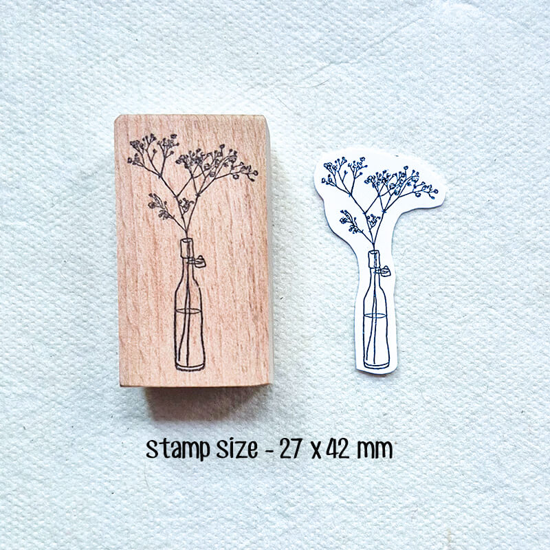 Flower Bouquet Floral Arrangement Scrapbooking Wooden Stamp