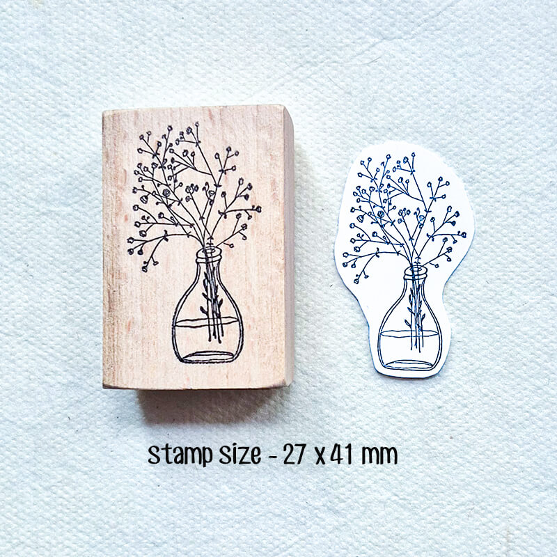 Flower Bouquet Floral Arrangement Scrapbooking Wooden Stamp