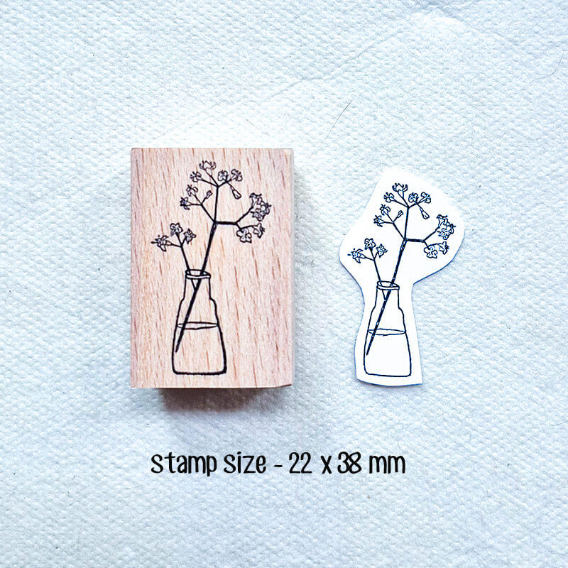 Flower Bouquet Floral Arrangement Scrapbooking Wooden Stamp