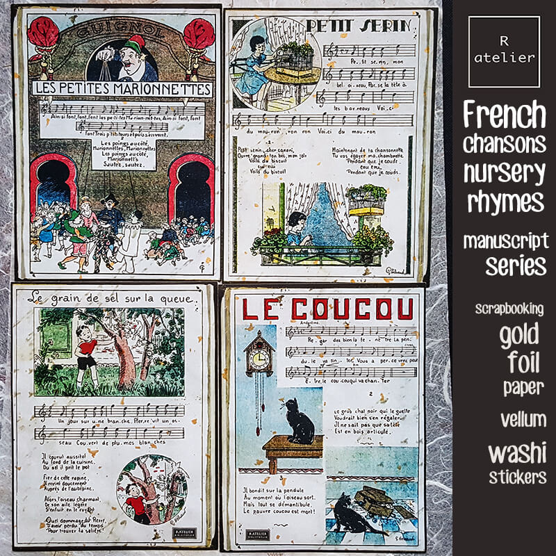 French Nursery Rhymes Chansons Music Manuscript Series