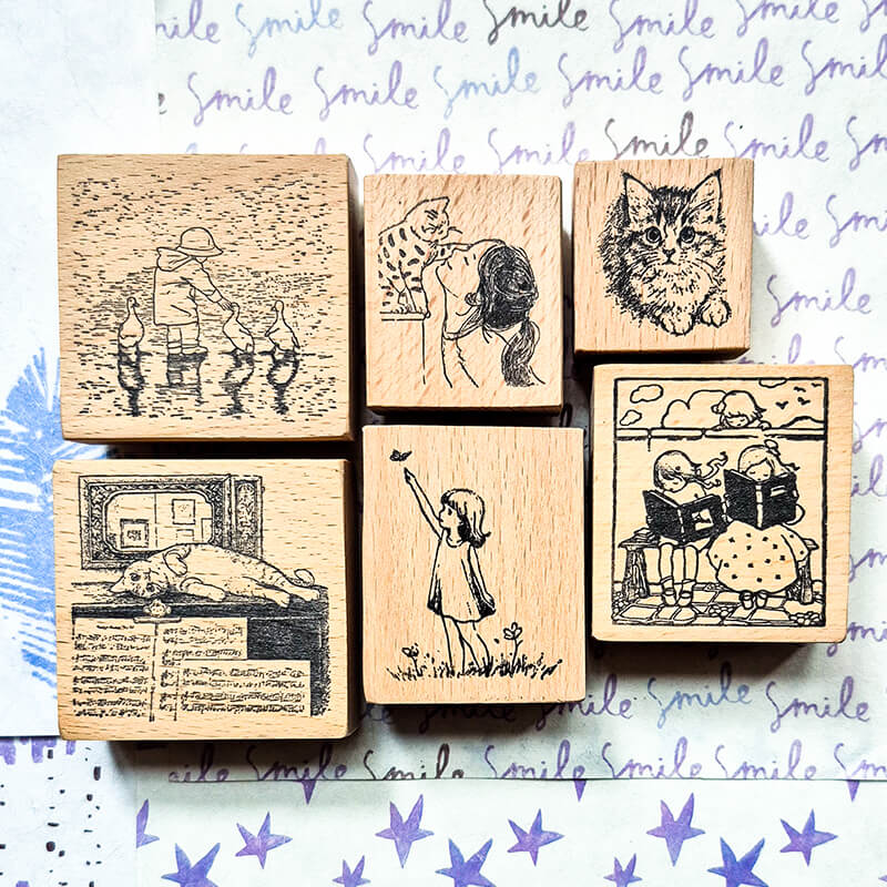 Happy Memorable Moments Scrapbooking Wooden Stamp