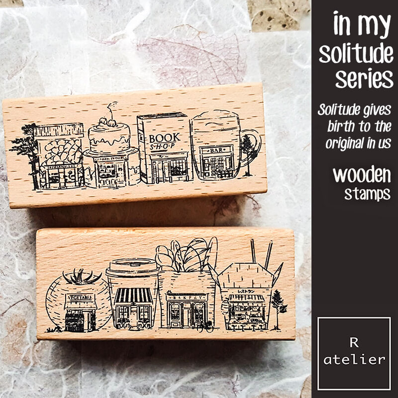 In My Solitude Series Junk Journal Scrapbooking Wooden Stamps
