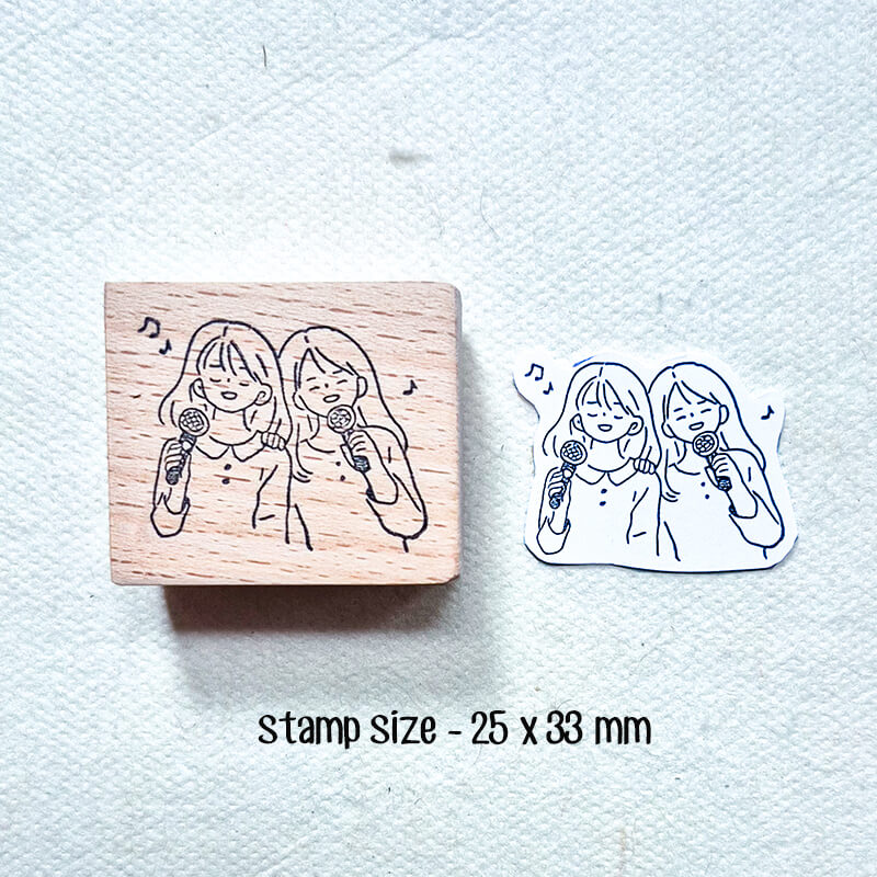 Me Time Self-Care Daily Life Scrapbooking Wooden Stamp
