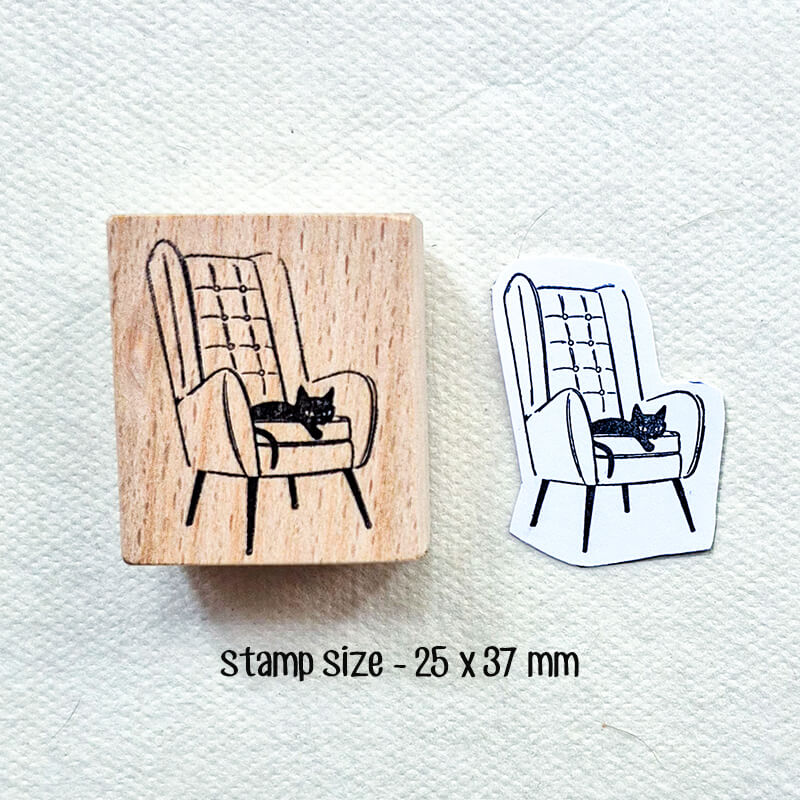 Bookworm Book Lovers Scrapbooking Wooden Stamp