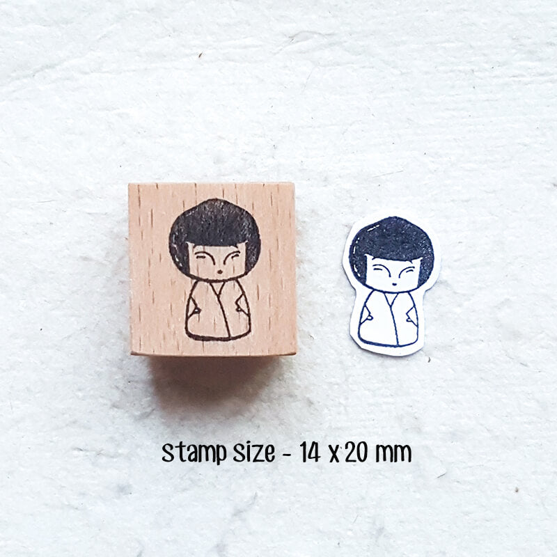 Japanese Kokeshi Dolls Scrapbooking Wooden Stamp