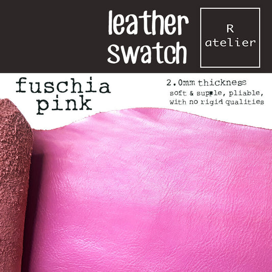 Leather Swatch - Fuschia Pink