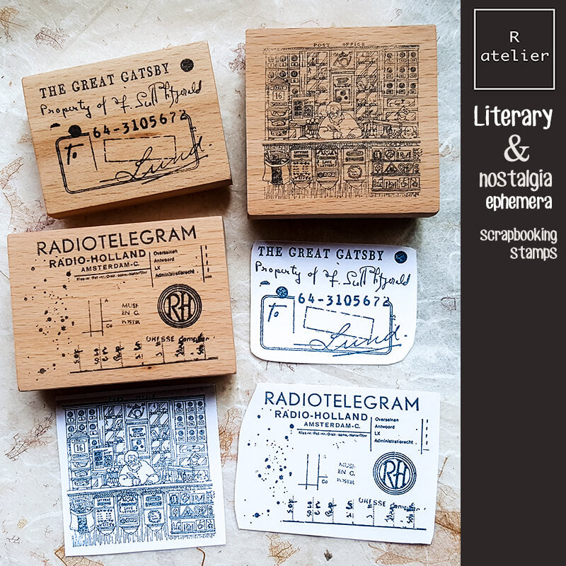 Literary & Nostalgia Ephemera Scrapbooking Wooden Stamp
