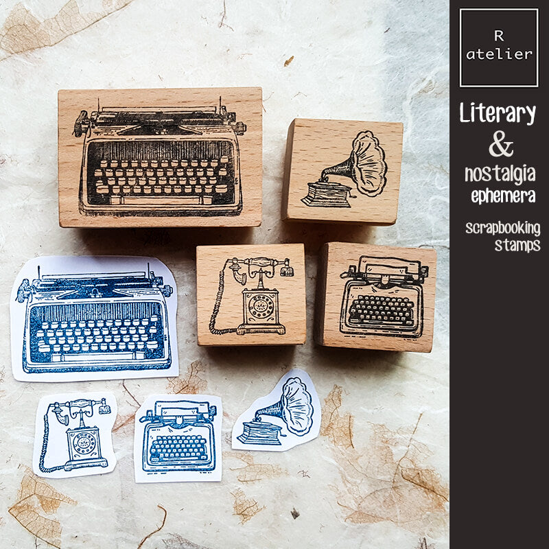Literary & Nostalgia Ephemera Scrapbooking Wooden Stamp