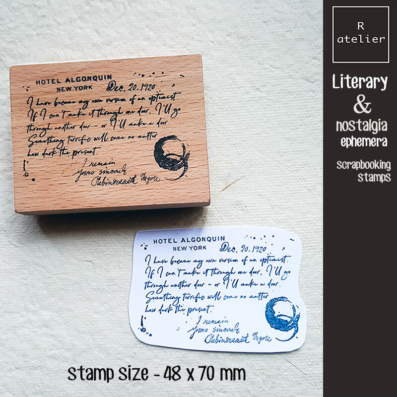 Literary & Nostalgia Ephemera Scrapbooking Wooden Stamp