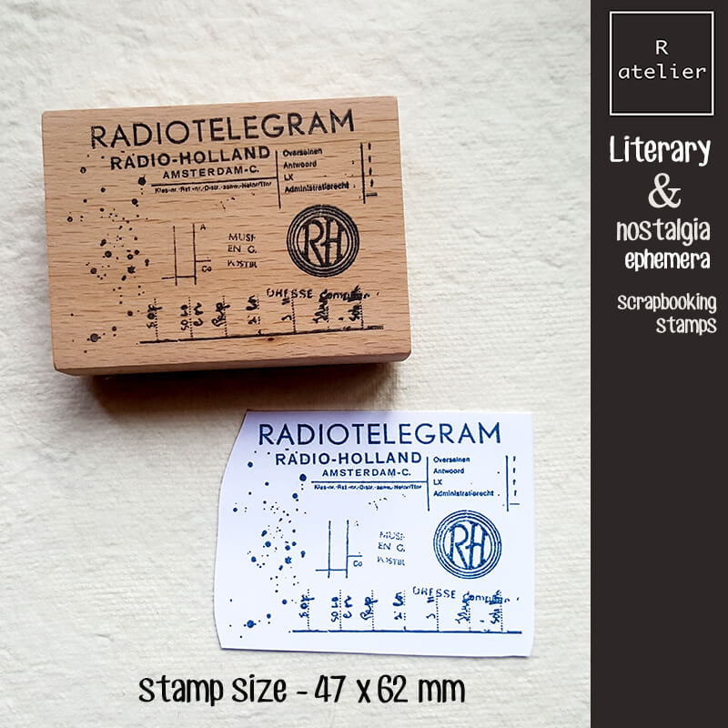 Literary & Nostalgia Ephemera Scrapbooking Wooden Stamp