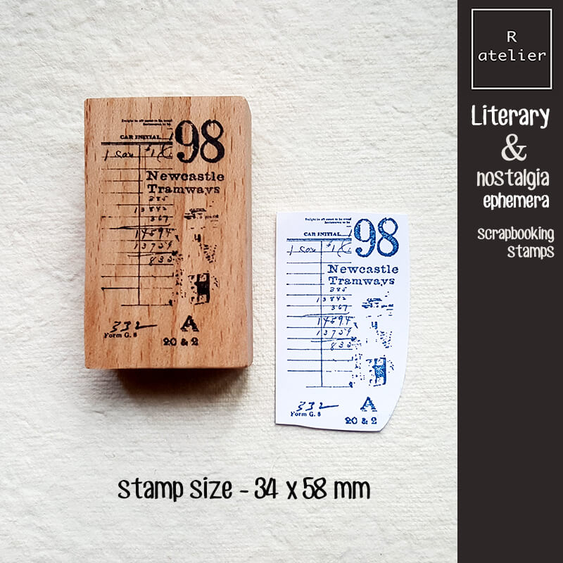 Literary & Nostalgia Ephemera Scrapbooking Wooden Stamp